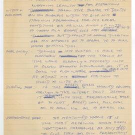 Handwritten notes on board design