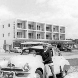 Les with his dad's car, ca 1960
