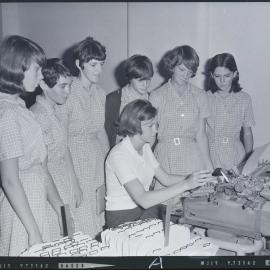 #36 - 1967 Maroochy High School girls at the Commonwealth Bank 1967