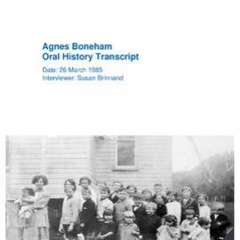 Agnes Boneham Oral History Transcript