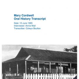 Mary Cordwell Oral History Transcript