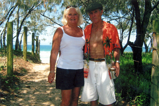 Noela and Barry at the beach.